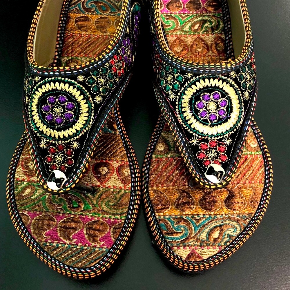 Hand Embroidered Sandals